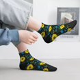 thumbnail image 5 of Goofa Sunflowers And Blue Flower Pattern Non Slip Socks with Grips for Elderly, Crew Socks Yoga Hospital Socks Cushioned Sole Gripper Socks for Men Women, 5 of 5
