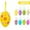 Easter Eggs_#C, variant on PALIFEUR 24 Pcs Hanging Easter Eggs - 2.36 Inch Plastic Easter Decorations with Loop, Colorful Simulated Eggs for Tree, Wreath, Spring and Easter Party Decor