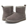 thumbnail image 3 of Litfun Suede Boots for Women Winter Ankle Booties Slippers with Memory Foam Indoor Outdoor House Shoes, Dark Grey, Size 7, 3 of 8