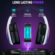 2.4GHz Wireless Gaming Headset for PS4, PS5, PC, 40Hr+ Bluetooth 5.3 Wireless Headphones with 360°Adjustable ENC Mic, Gaming Headphones for Switch, Phone