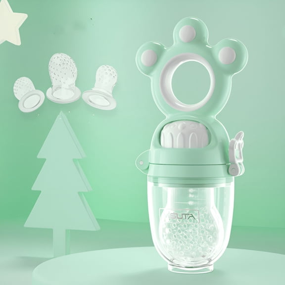 ACDANC Food Feeder Baby Fruit Feeder Pacifier with 3 Different Sized Mesh Silicone Bags