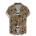 thumbnail image 2 of Camisas vintage con estampado floral de calaveras para hombre, divertidas camisetas de manga corta con estampado de calaveras en 3D, camisas hawaianas con solapa estampada para hombre, 2 of 4