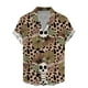 thumbnail image 2 of Camisas vintage con estampado floral de calaveras para hombre, divertidas camisetas de manga corta con estampado de calaveras en 3D, camisas hawaianas con solapa estampada para hombre, 2 of 5