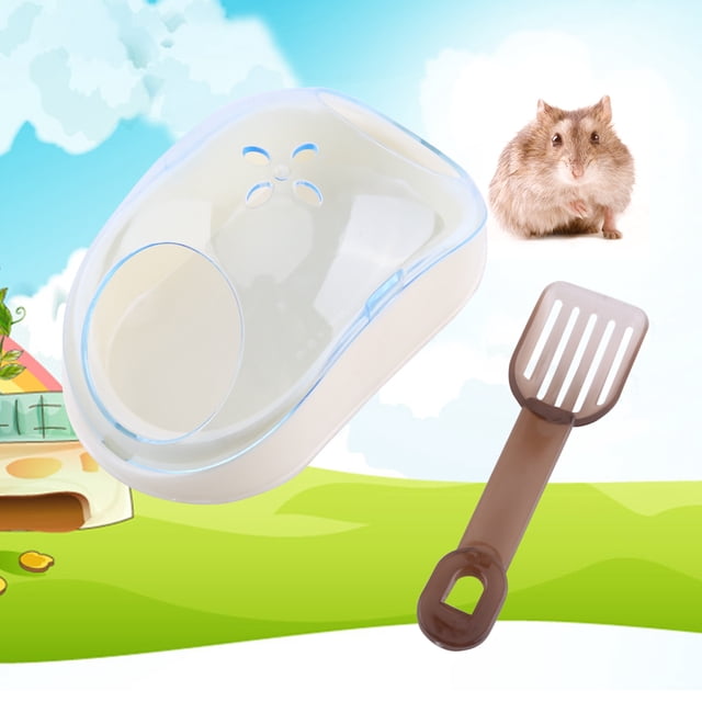 Ba?o de Arena de Hámster, Forma de Ratón de Plástico Contenedor de Ba?o de Arena Ba?era para Mascotas Peque?as Sauna Ba?o Aseo Caja con Pala para Hamster Guinea Pig Hurón Gerbil Chinchilla (Blu) Ecomeon no