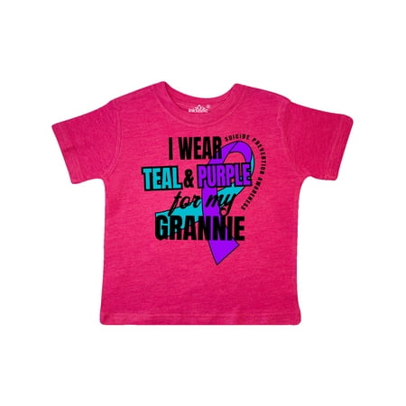 

Inktastic Suicide Prevention I Wear Teal and Purple for My Grannie Gift Toddler Boy or Toddler Girl T-Shirt