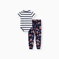 thumbnail image 4 of Pijama de reno para Navidad, conjunto familiar a juego, estampado de rayas (mangas cortas), 4 of 5