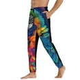 thumbnail image 3 of Kdxio Vibrant Rainbow Parrot Fantasy Pattern Joggers,Sweatpants for Men with Pockets-X-Large, 3 of 5