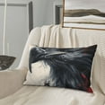 thumbnail image 6 of Binfone Red Black Ink Style Bald Eagle Standard Size Pillowcase, Long Staple Pure Cotton Envelope Closure Pillow Cover (Pillow core not included),14"x20", 6 of 7