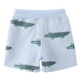 thumbnail image 3 of TOOYOU Boys Shorts Toddler Kids Cartoon Crocodile Prints Casual Sport Shorts Fashion Drawstring Beach Shorts Durable Shorts For Boys Size 1-2 Years Light Blue, 3 of 6
