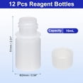 thumbnail image 2 of Unique Bargains 12 Pcs Bouteilles de Réactif 10ml, Bouteilles Rondes à Large Ouverture en PP avec Bouchon à Vis Blanc, 2 of 6