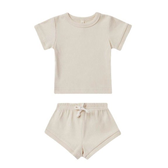 GYRATEDREAM Baby Boys Girls Shorts Set Summer Outfits Crew Neck Short Sleeve T-Shirt Top and Elastic Waist Shorts Clothes Set for 2-3Y