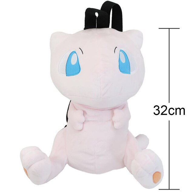 Mochila De Pokemon Eevee, bolsa Kawaii de felpa, mochila para pareja, accesorios de Cosplay, regalos de Navidad para niña, niño y niñoMew 32cmAs Picture Fivean unisex