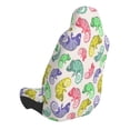 thumbnail image 3 of Picia Colorful Pattern With Cute Chameleons Print Waterproof Sweating Car Seat Cover for Post Gym Workout, Running, Beach and Hiking, Universal Fit Anti-Slip Bucket Seat Protector, 3 of 5