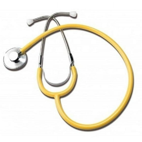 GF Health Products 300DLX-Y 22 in. Single Head Stethoscope, Yellow