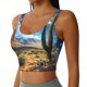 thumbnail image 2 of Fotbe Western Desert Cactus Sujetador Deportivo Largo sin Aros para Mujer con Almohadillas y Soporte Medio, Transpirable y Absorbente, Camiseta Tipo Chaleco o Tank Top-Large, 2 of 8