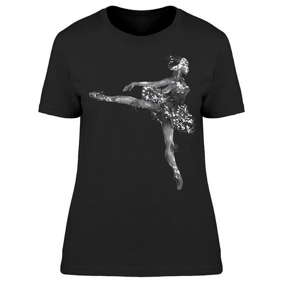 Dancing Ballerina Watercolor T-Shirt Women -Image by Shutterstock, Female x-Large