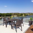 thumbnail image 4 of Compamia Orlando 55" Wickerlook Patio Dining Table in Brown, 4 of 6