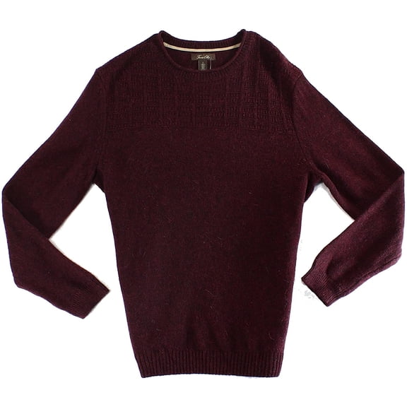 Tasso Elba Mens Duel-Textured Knit Pullover Sweater