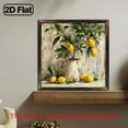 thumbnail image 2 of 2D Flat 1pc Boho Style Wooden Lemon Still Art Framed Wooden Sign, Vintage-Inspired Wall Hanging Decorative Plaque, Multipurpose Landscape Theme Home Office Decor, 8x8 Inch, with No Electricit, 2 of 9