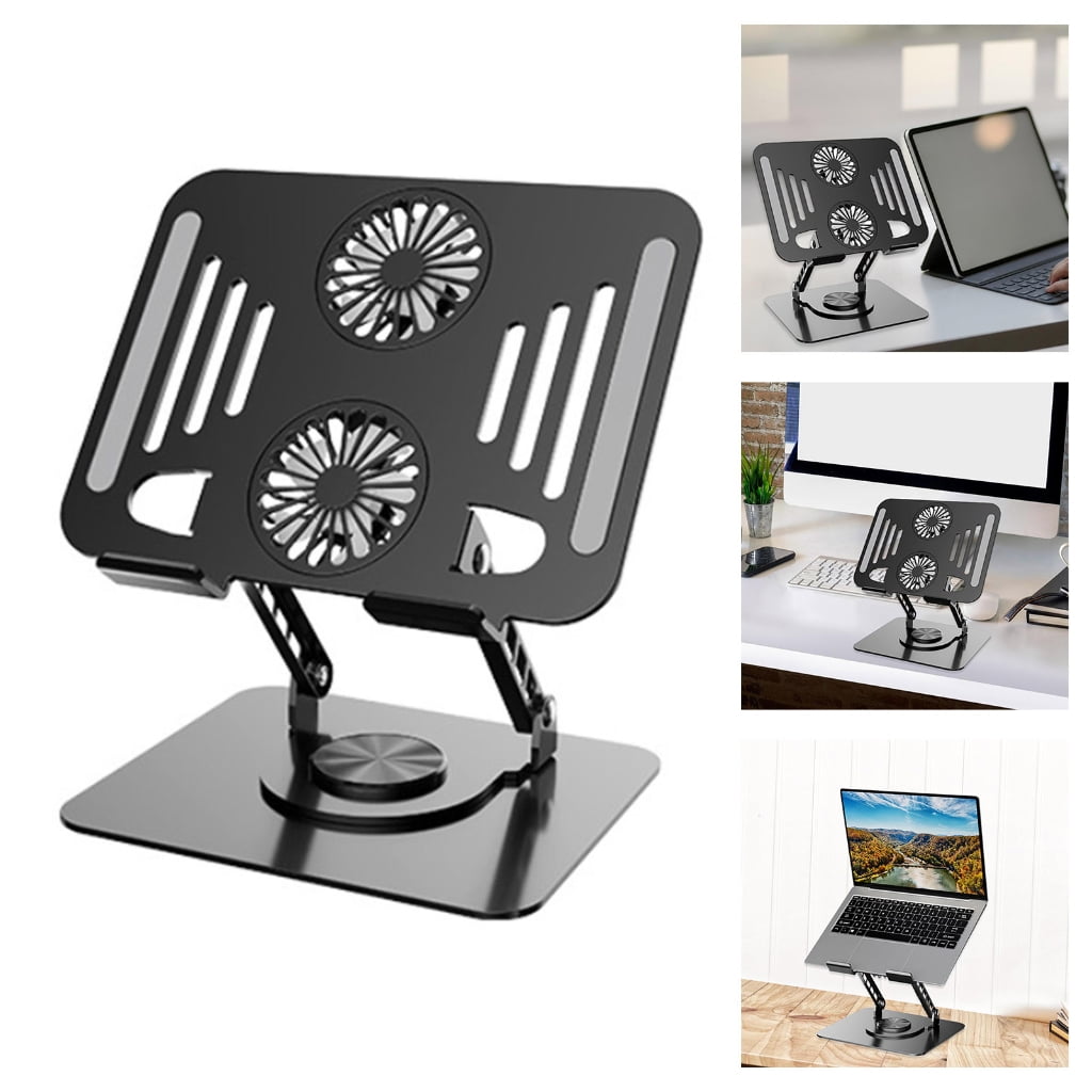 Jesscasday 360 Rotating Aluminum Laptop Stand Adjustment Height Ergonomic Slip Proof Base