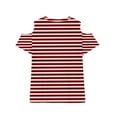 thumbnail image 6 of Spazoro Girls T-Shirts Tee Cold Shoulder, 100%Cotton Crew Neck Short Sleeve Striped Casual Tops for Kids Pink Size 10, 6 of 9