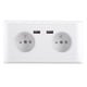 thumbnail image 4 of Toma de pared USB ANGGREK enchufe Multifuncional de la UE color Blanco, 4 of 8