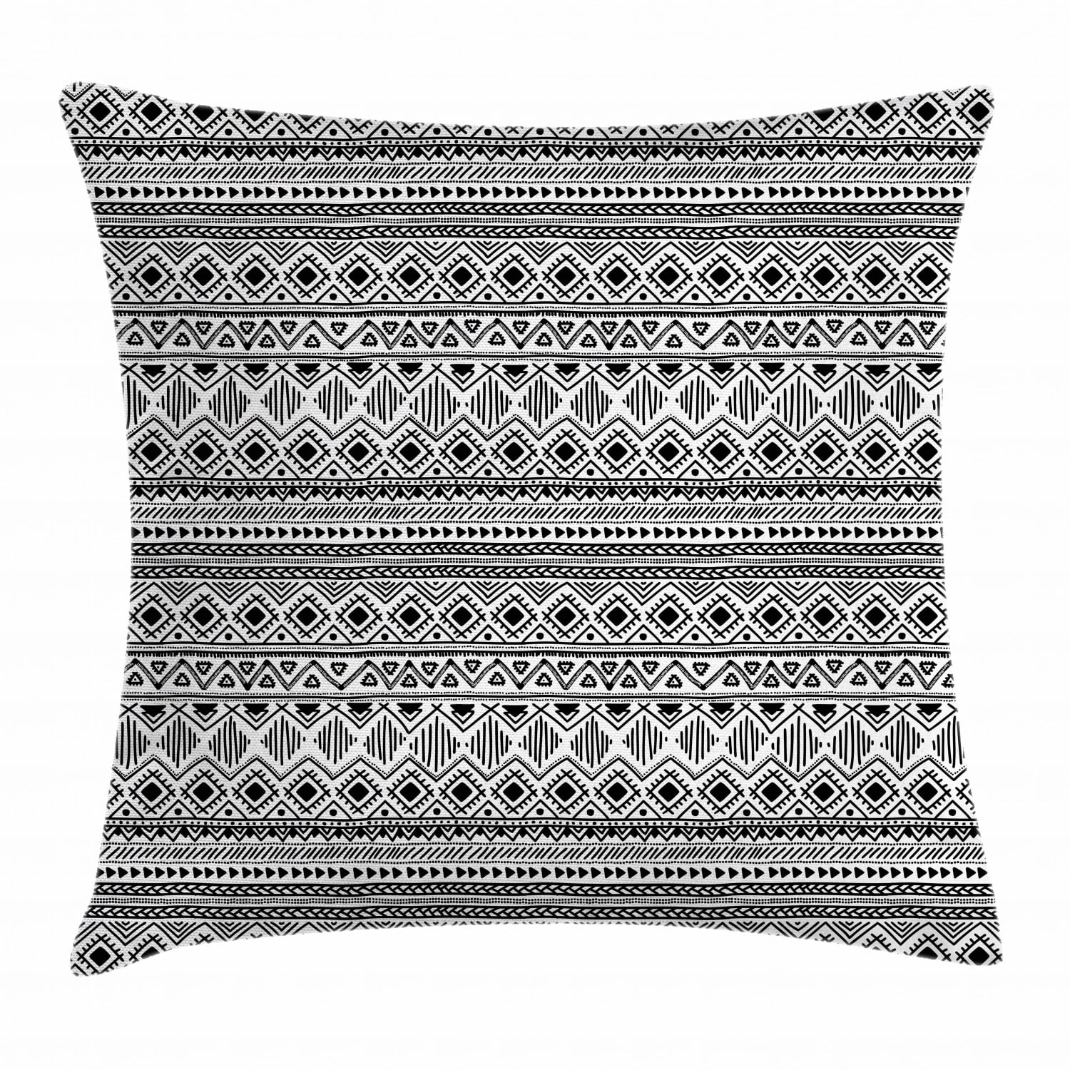 Aztec Throw Pillow Cushion Cover, Geometric Ethnic Abstract Rhombus