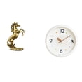 thumbnail image 1 of Estatua del caballo,Estatua de caballo de pie hecha a mano de resina de cafetería,Reloj de pared,Reloj de pared decorativo,moderno y elegante.,Reloj de pared redondo silencioso y sin, 1 of 8