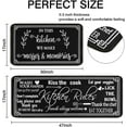 thumbnail image 3 of Black and White Farmhouse Kitchen Mats for Floor Set of 2, Floor, Comfort Standing Rugs and Mat, Non-Slip Washable Rug, 17'''' X 47'''' + 17\u201dx30\u201c, 3 of 6