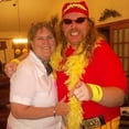 thumbnail image 3 of Hulk Hogan Hulkamania Red T-shirt Bandana Boa Glasses Costume M, 3 of 10