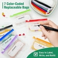 thumbnail image 5 of A8 Waterproof Pill Pouch Set, Large Weekly Pill Organizer with 14 Color-Coded Medicine Pouches, Reusable Travel Medicine Organizer, Zippered Pill Storage for Fish Oils, Vitamins (Light Gray), 5 of 8