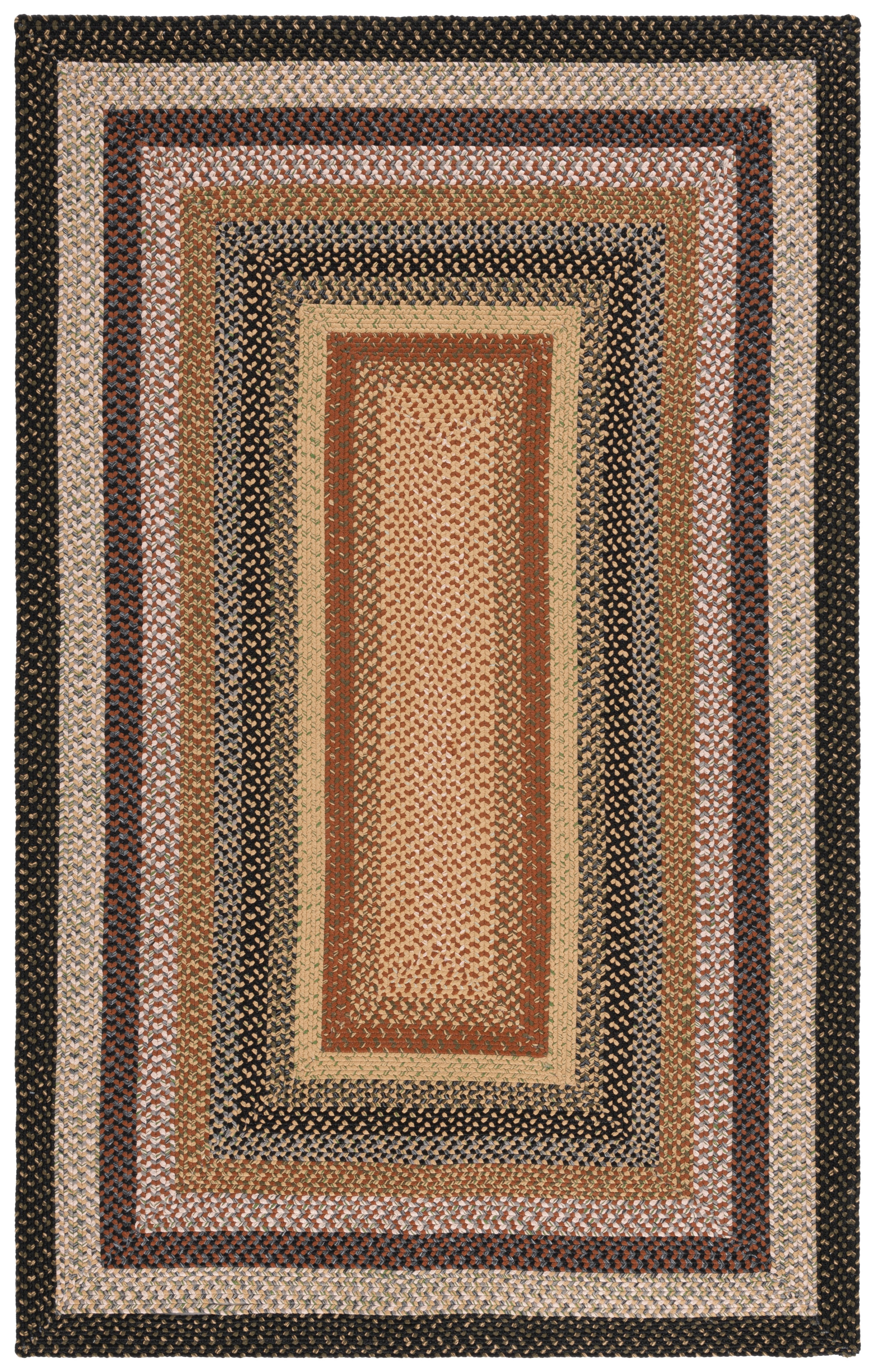 Safavieh Braided Ellen Bordered Machine Washable Reversible Area Rug, Multi, 5' x 8'