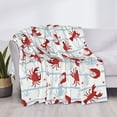 thumbnail image 4 of Throw Blanket for Couch - Cartoon Lobsters Soft Comfy Lightweight Cozy Warm Throw Blanket, Fuzzy Plush Flannel Blanket & Throws for Sofa and Bed All Season, 4 of 8