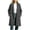 Gray, variant on Ghalytn Women's Open Front Wool Blend Coat, Mid-Length Long Sleeve Casual Overcoat with Patch Pockets