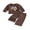 Coffee, variant on Cjfdfy Toddler Baby Girl Thanksgiving Outfit Little Turkey Embroidery Long Sleeve Dot Waffle Knit Tops Pants Set Little Baby Cute My First Thanksgiving Fall Winter Outfit