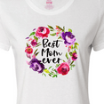 thumbnail image 4 of Inktastic Mother's Day Best Mom Ever with Floral Wreath Women's T-Shirt, 4 of 5