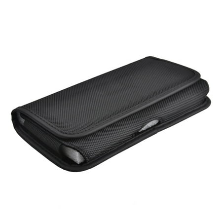 Horizontal Cell Phone Pouch (Phone Case For Tracfone Alcatel TCL A1 (A501DL) Horizontal Canvas Pouch Case with Belt Clip & Loops and Velcro)
