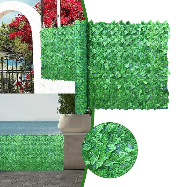 WREESH Fence Balcony Screen Fence Panel Artificial Plant Decorative