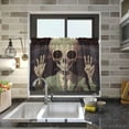 thumbnail image 5 of GZHJMY 36 Inch Length Kitchen Curtains Alien 2 Panels Half Window Sheer Curtains Rod Pocket Farmhouse Short Drapes for Bathroom Cafe Basement Home Decor, 5 of 5