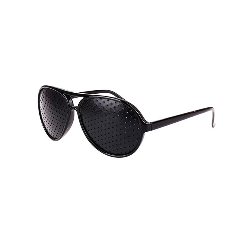 Vingtank Eyesight Improvement Vision Care Eyewear Exercise Pinhole glass Training Black