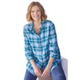 thumbnail image 3 of Woman Within Women's Plus Size Classic Flannel Shirt Shirt, 3 of 6