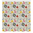 thumbnail image 3 of Ambesonne Floral Shower Curtain, Flower Butterfly Pattern, 69"Wx84"L, Multicolor, 3 of 3