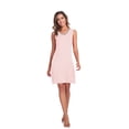 thumbnail image 2 of EA'S SECRET Women's Nightgown Bamboo Rayon Night Gowns for Women V Neck Nightwear Sleepshirts Sleep Shirt Knee Length Nightshirt Dress for Pajamas Party 2-Pack(Pink/sage Green,XL), 2 of 8