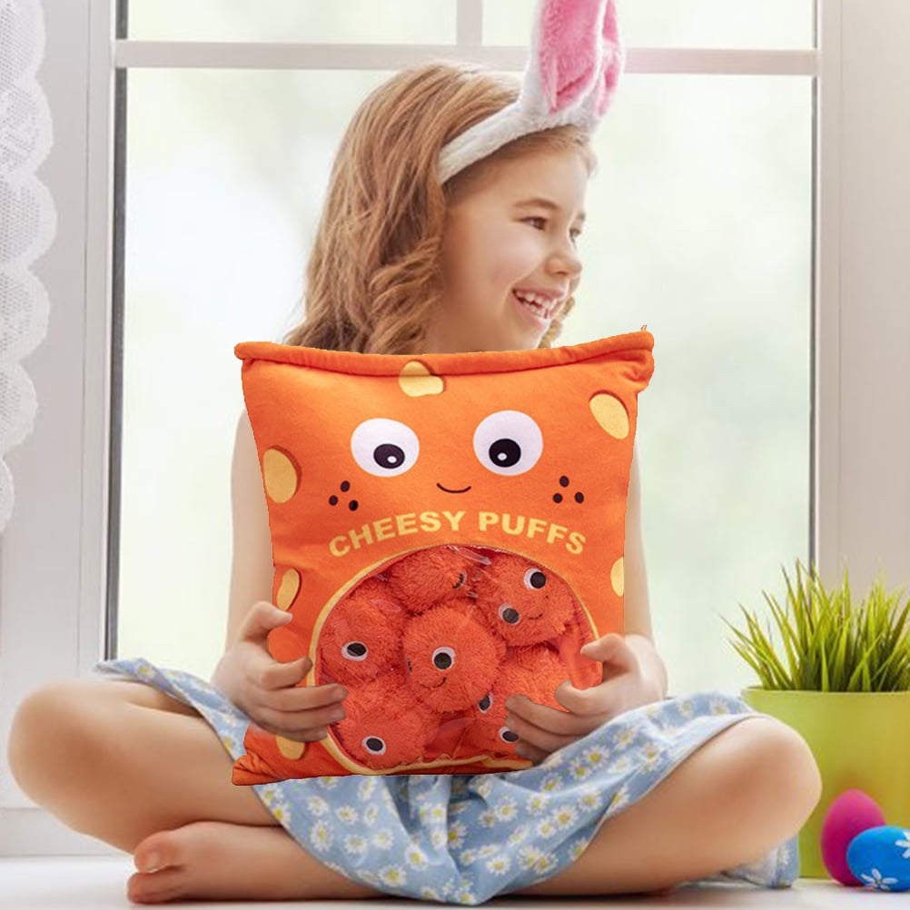 Cheese Puff Plush Toy Soft Cheesy Puff Plush Toy Puff Balls Cute