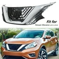 thumbnail image 2 of Fit for Nissan Murano 2015-2018 Front Upper Grille Chrome / Black Grill, 2 of 5