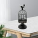 thumbnail image 1 of Candelabro de jaula de pájaros de hierro forjado Colco Negro 14x26cm, 1 of 8