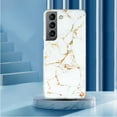 thumbnail image 5 of Galaxy S22 Case 2022, Dteck Thin Slim Fit TPU Protective Impact Resistant Case for Samsung Galaxy S22 5G 6.1 inch, White Marble, 5 of 5