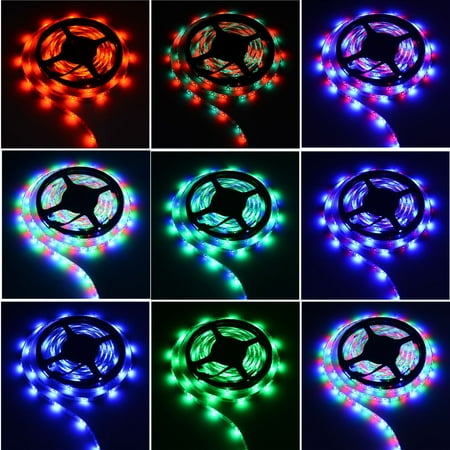 Driver For Led Strip Light TSV 16.4 Feet LED RGB Flexible Strip Light Kit, 300 Units SMD 5050 LEDs, 12V DC, Waterproof, with 44 Key Remote Controller and Power Supply for Kitchen, Bedroom, Car, or Party ()