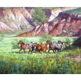 thumbnail image 2 of Sorenson, Jack 30x26 Gold Ornate Wood Framed with Double Matting Museum Art Print Titled - On the Canyon Floor, 2 of 4