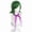 Disgust, variant on Short Wavy Green Wig with Scarf for G'ir'l Fun Emotion Anime Cosplay Wig, Halloween Party Costume